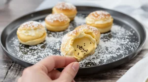 Ces choux à la crème pâtissière sont une tuerie : coques super légères, crème vanille ultra lisse