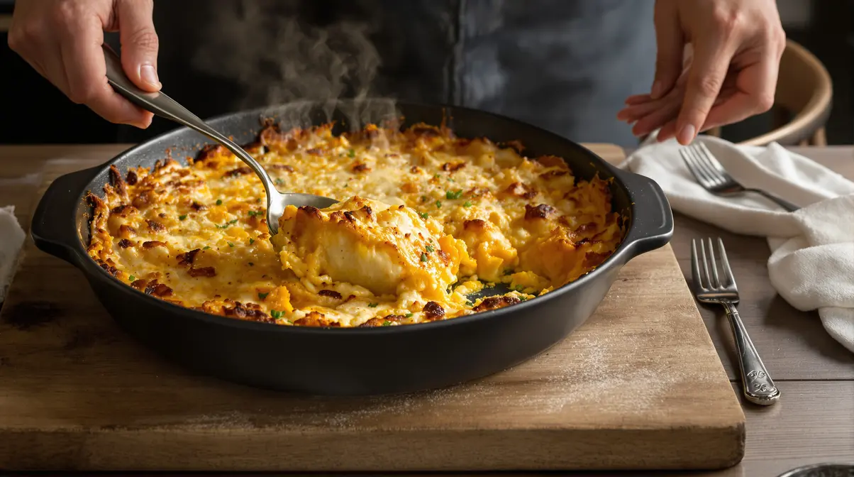 Gratin de butternut au fromage frais et crème, aux herbes fraîches pour réchauffer tous vos soirs d’hiver Gratin de butternut au fromage frais et crème, aux herbes fraîches pour réchauffer tous vos soirs d’hiver