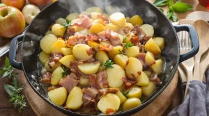 « Je la prépare en 10 minutes pour toute la famille » : ma poêlée poireaux-pommes-lardons ultra rapide et simplissime