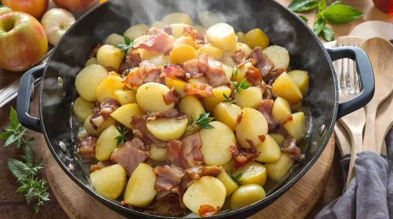 « Je la prépare en 10 minutes pour toute la famille » : ma poêlée poireaux-pommes-lardons ultra rapide et simplissime