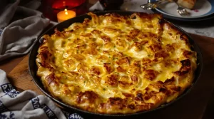 Pour changer des gratins et soupes, cette scarpaccia de poireaux est une idée parfaite